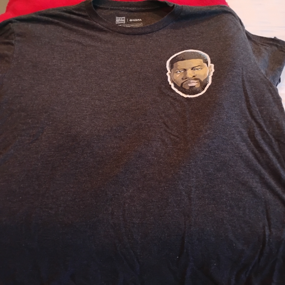 Official NBA Paul George caricature T-shirt black size XL - Picture 2 of 3